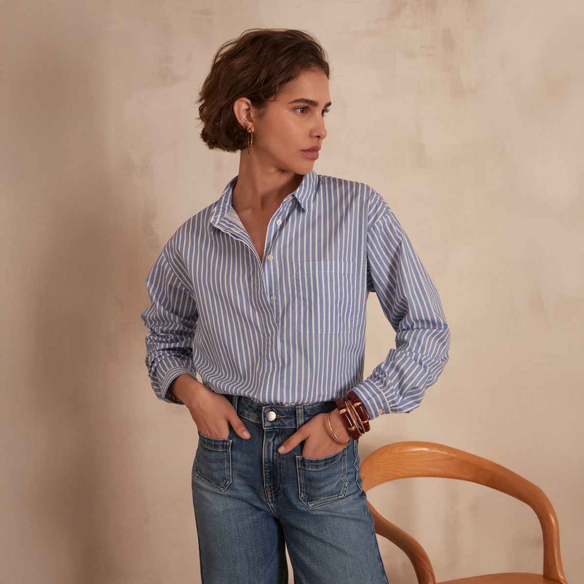 MAISON 123 - Blusa Boston 100% Algodón Mujer 123