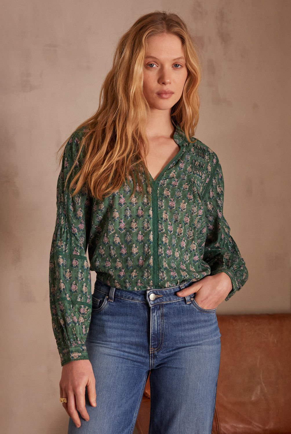 MAISON 123 - Blusa Penny Estampada Algodón Mujer Maison 123