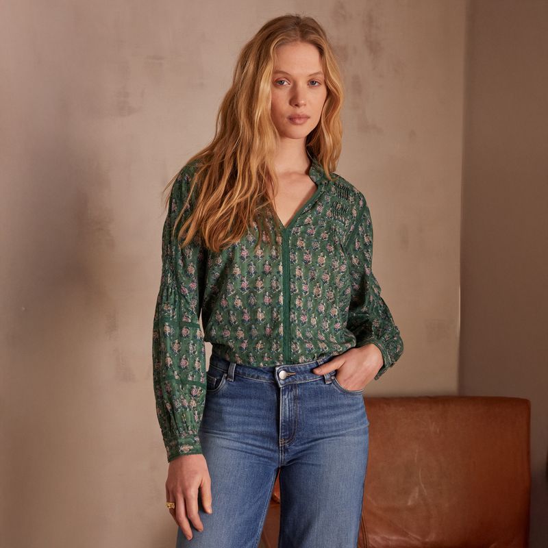 MAISON 123 - Blusa Penny Estampada Algodón Mujer Maison 123