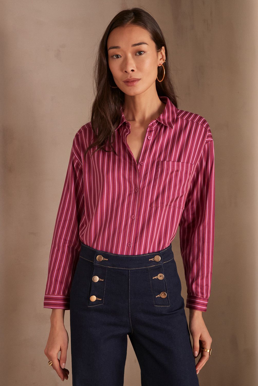 MAISON 123 - Blusa Passy Rayada Agodón Mujer Maison 123