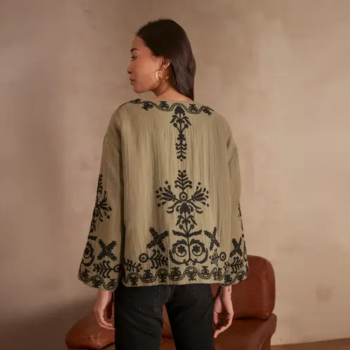 MAISON 123 - Chaqueta Natalya Estampada Mujer