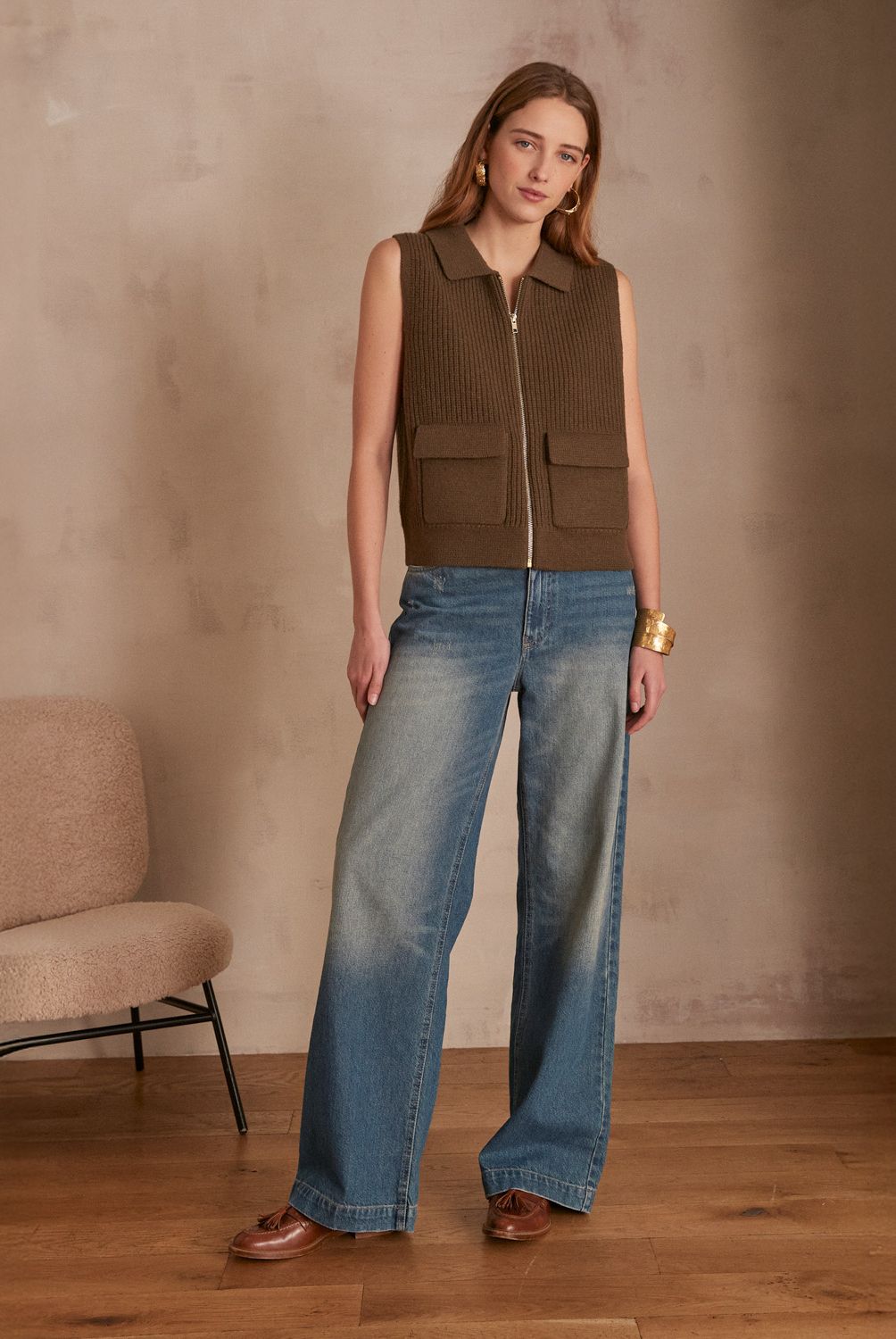 MAISON 123 - Jeans Wide Leg Mujer Maison 123