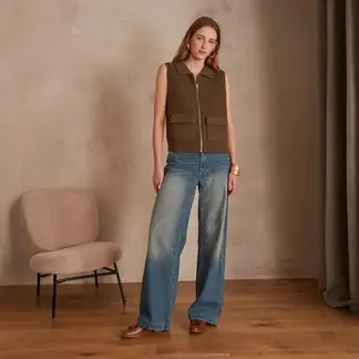 MAISON 123 - Jeans Wide Leg Mujer