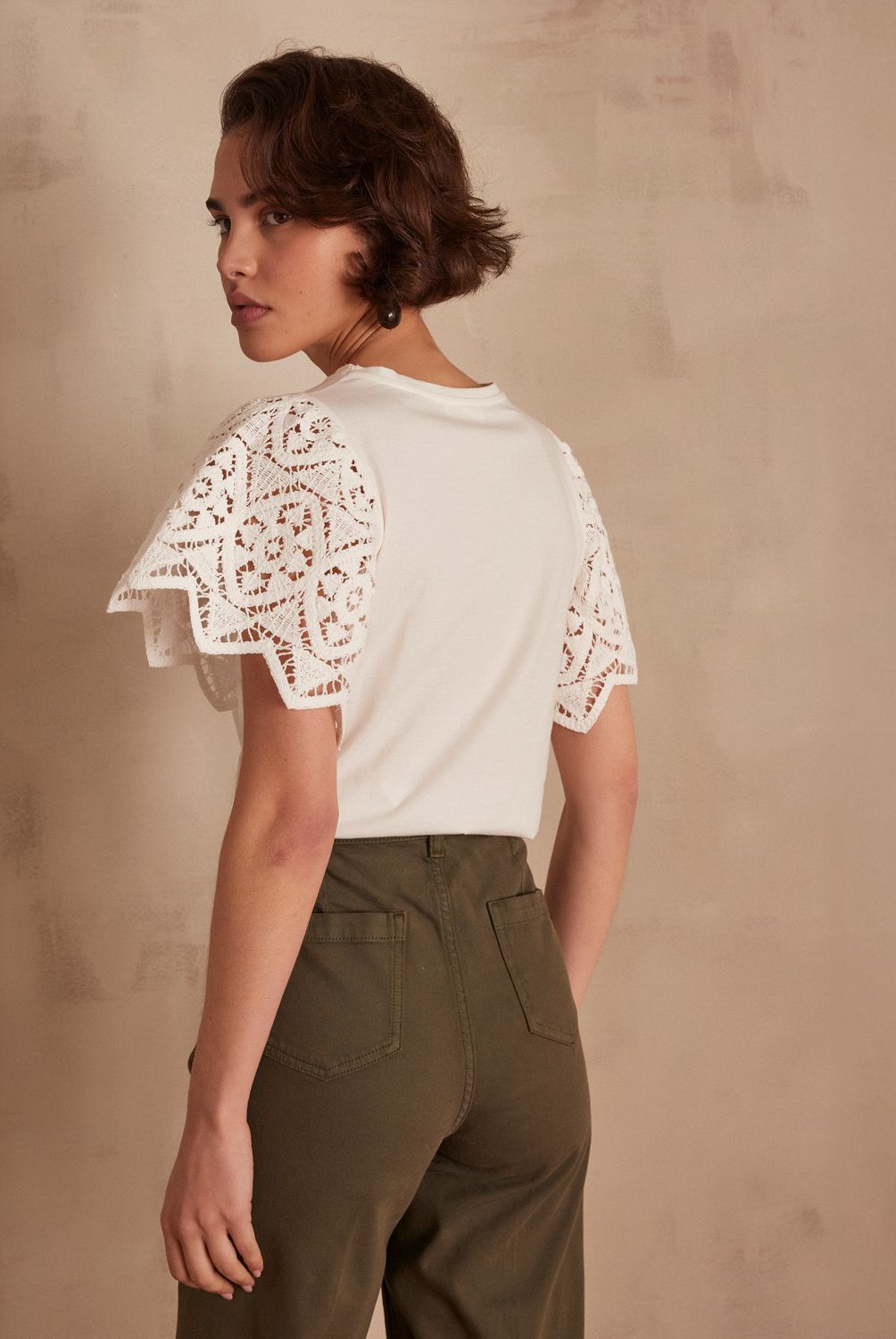 MAISON 123 - Polera Alena Manga Corta Algodón Mujer Maison 123