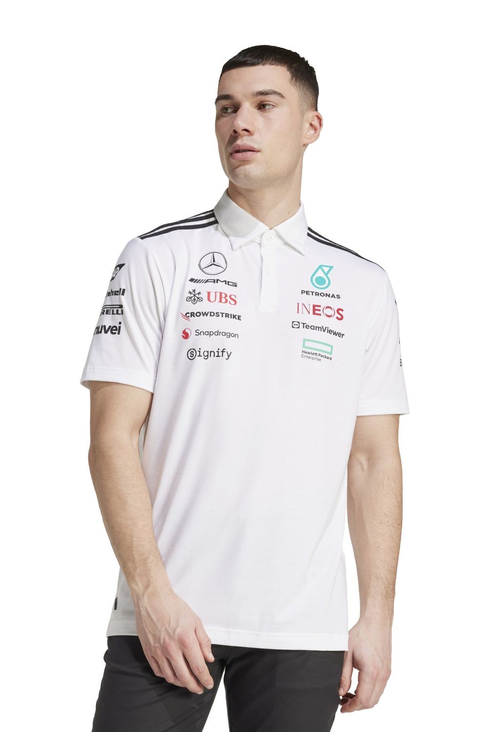 ADIDAS - Polera Con Cuello Mercedes AMG Petronas Fórmula 1 Adidas