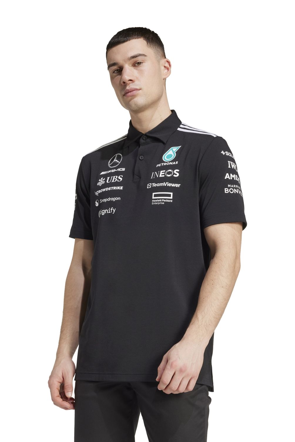 ADIDAS - Polera Con Cuello Mercedes AMG Petronas Fórmula 1 Adidas
