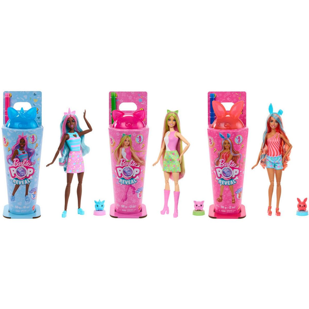 BARBIE - Pop Reveal Muñeca Serie De Animalitos (Contiene Producto Al Azar Del Surtido) Barbie