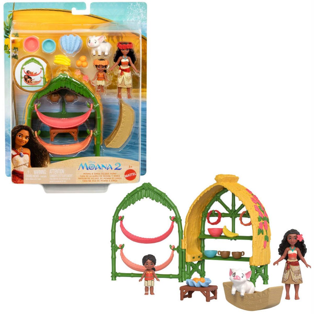 MOANA - Set Hogar De Moana Y Simea Con Pua Y Accesorios Moana