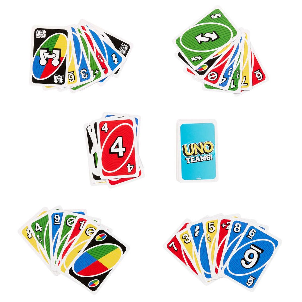 MATTEL - Juego de Mesa Cartas Uno Teams Para Ninos