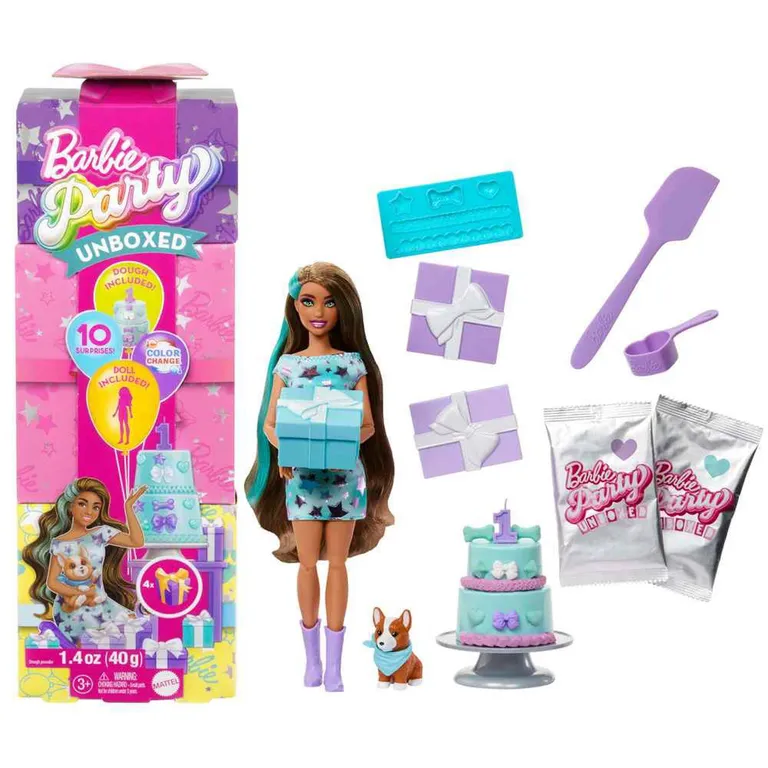 BARBIE Party Unboxed Muñeca Fiesta De Mascotas (Contiene Producto Al Azar Del Surtido)