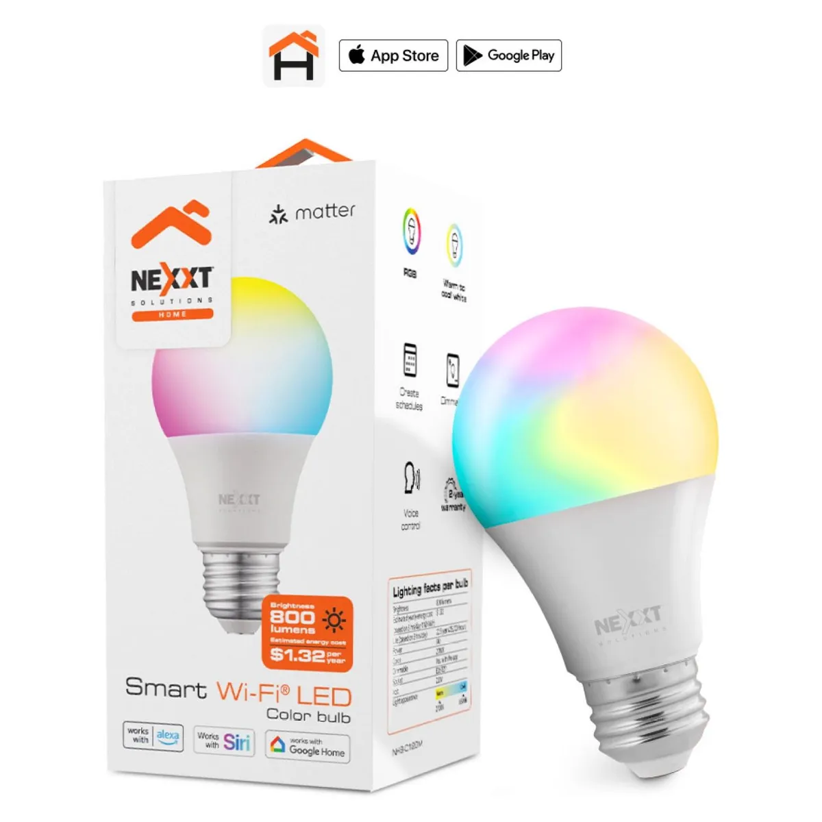 NEXXT SOLUTIONS - Ampolleta Inteligente  AMP RGB10 Nexxt
