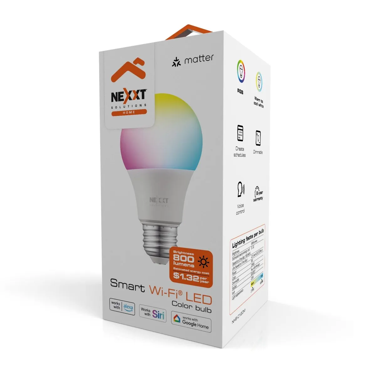 NEXXT SOLUTIONS - Ampolleta Inteligente  AMP RGB10 Nexxt