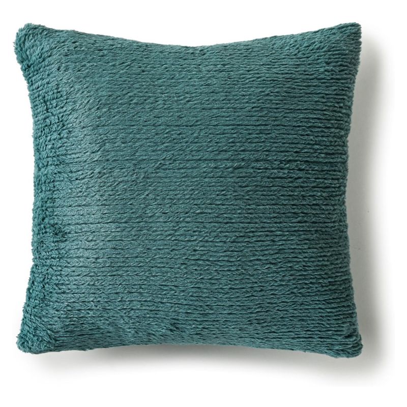 AMERICAN FAMILY - Cojín Piel Stripe Aqua 45X45 Cm Cannon - American Family