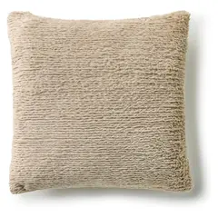 AMERICAN FAMILY - Cojín Piel Stripe Beige 45X45 Cm Cannon -