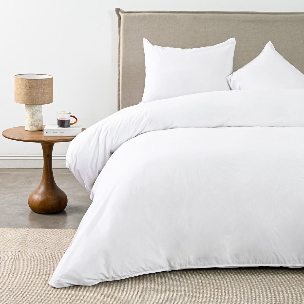 CANNON - Funda Plumón 180 Hilos Stonew Blanco Cannon