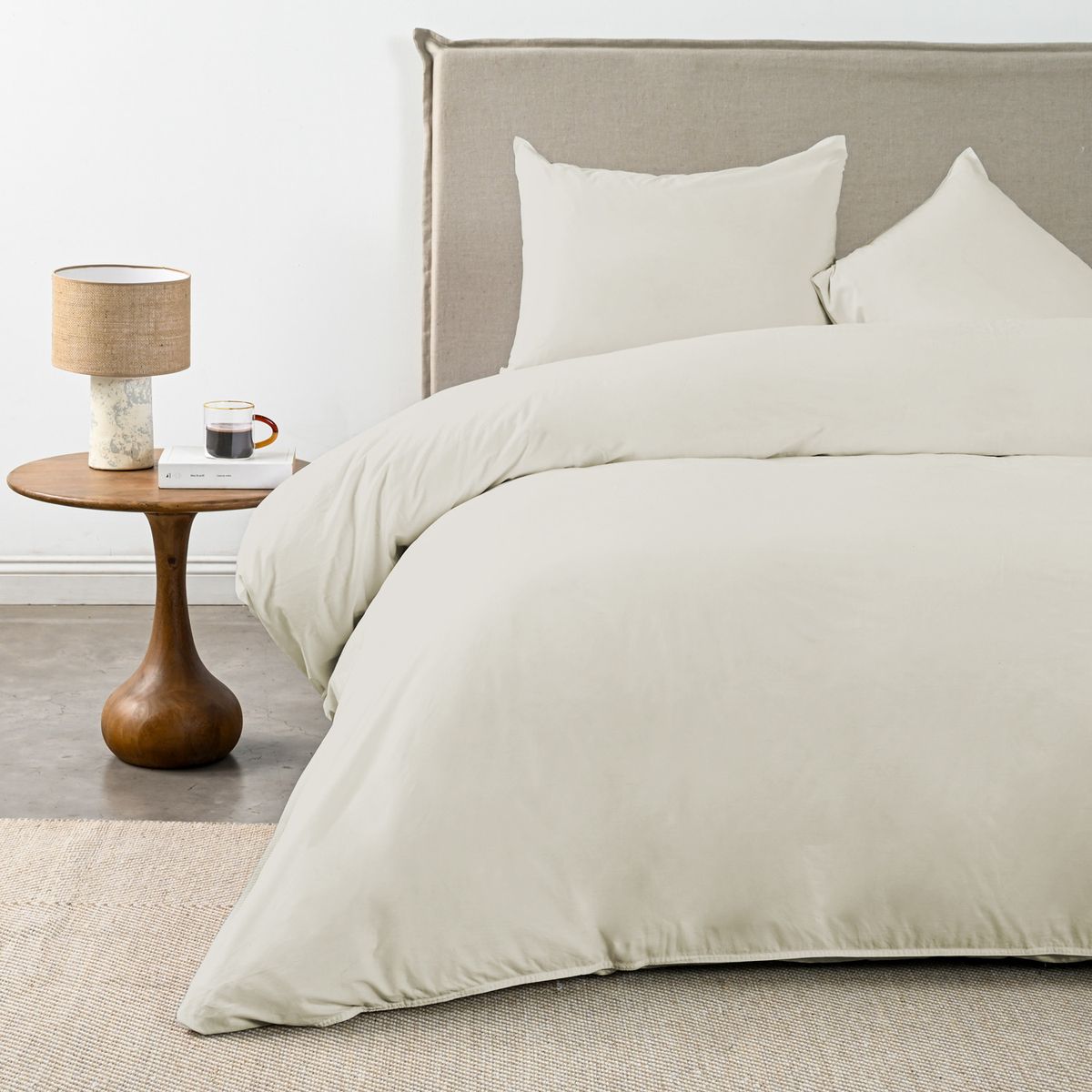 CANNON - Funda Plumón 180 Hilos Stonew Ecru Cannon