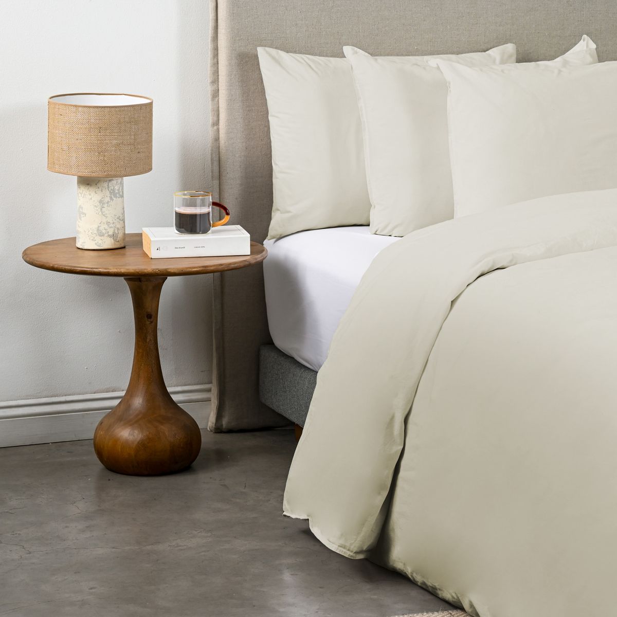 CANNON - Funda Plumón 180 Hilos Stonew Ecru Cannon