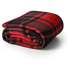 AMERICAN FAMILY - Frazada Escoces Gris Rojo Cannon -