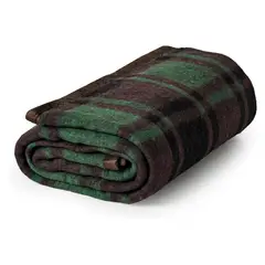 AMERICAN FAMILY - Frazada Escoces Gris Verde Cannon -