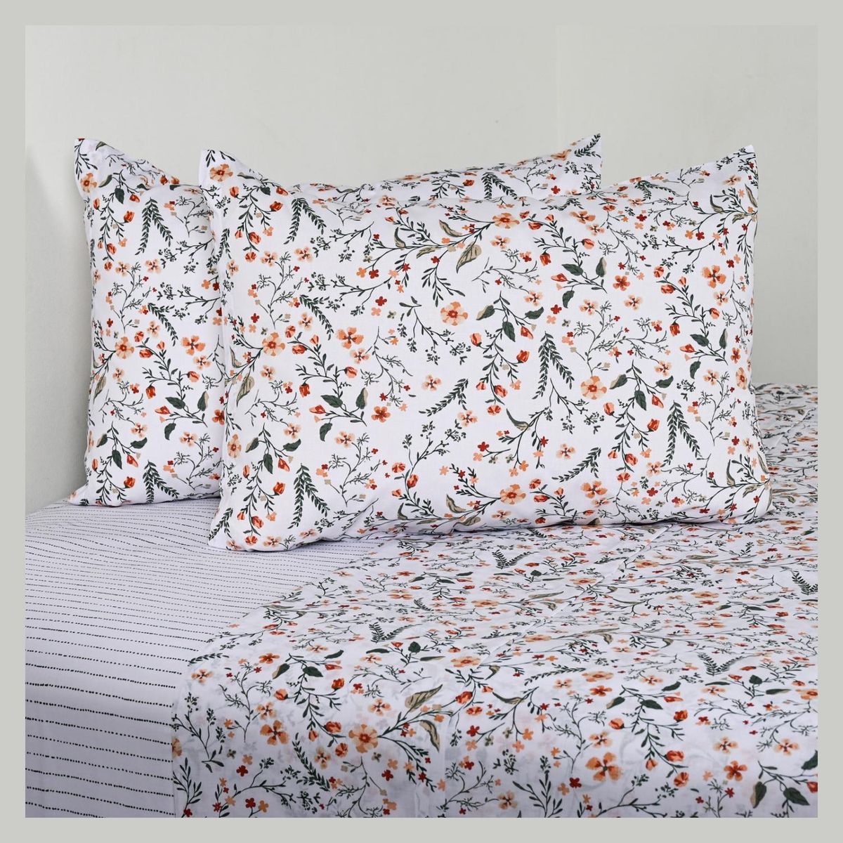 AMERICAN FAMILY - Sábanas 144 Hilos Sarah Verde Cannon - American Family