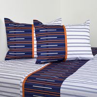 Sábanas 144 Hilos Trazos Azul Cannon -