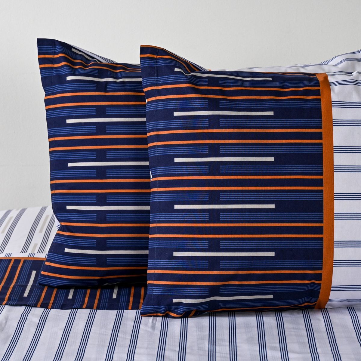 AMERICAN FAMILY - Sábanas 144 Hilos Trazos Azul Cannon - American Family