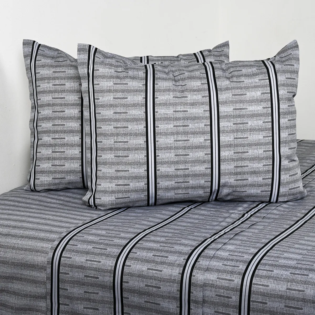 AMERICAN FAMILY - Sábanas 144 Hilos Vias Gris Cannon - American Family