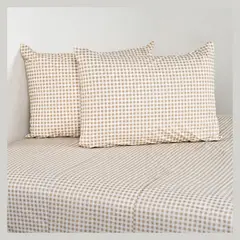 CANNON - Sábanas 200 Hilos Vichy Beige