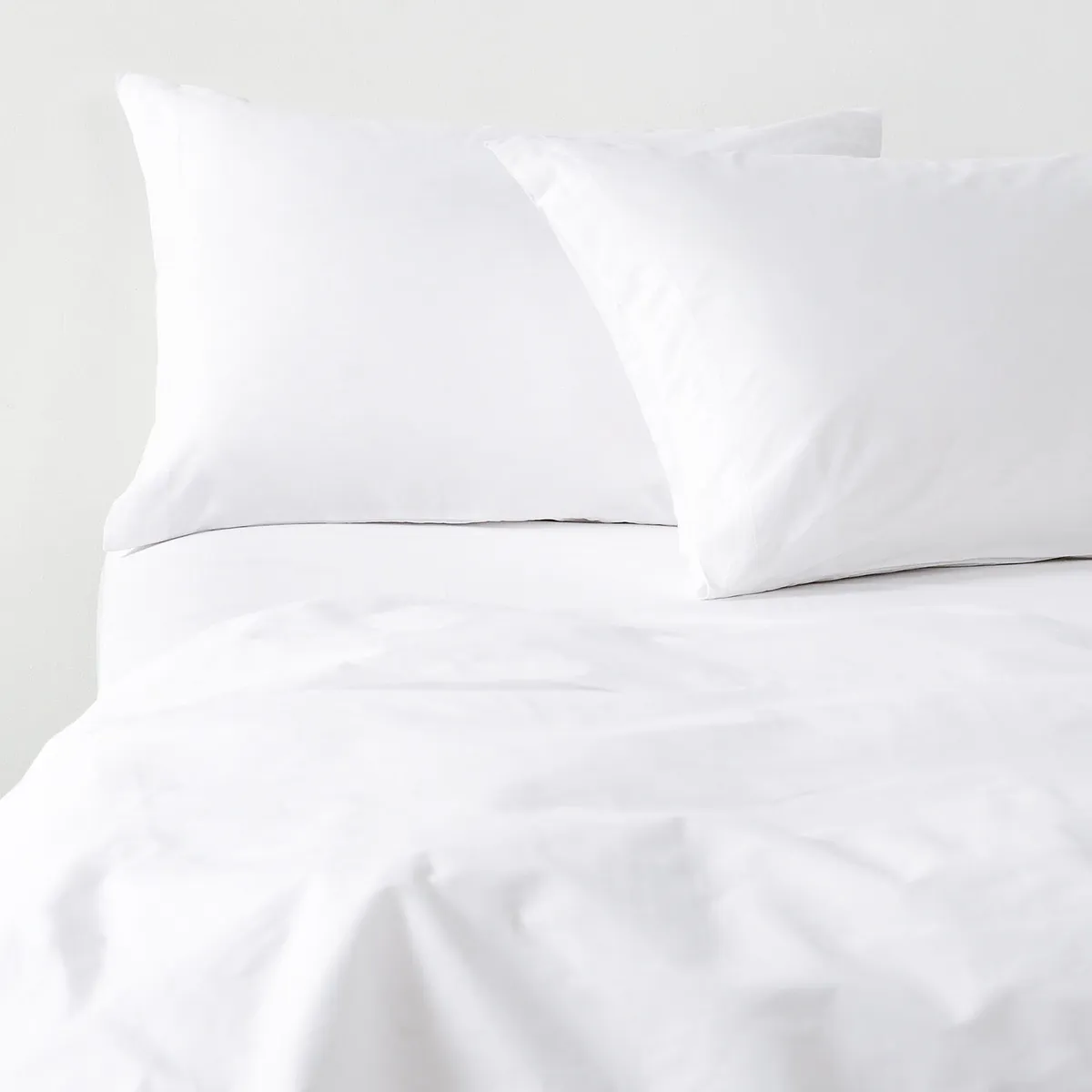 CANNON - Juego de Sábanas 300 Hilos Liso Blanco Cannon