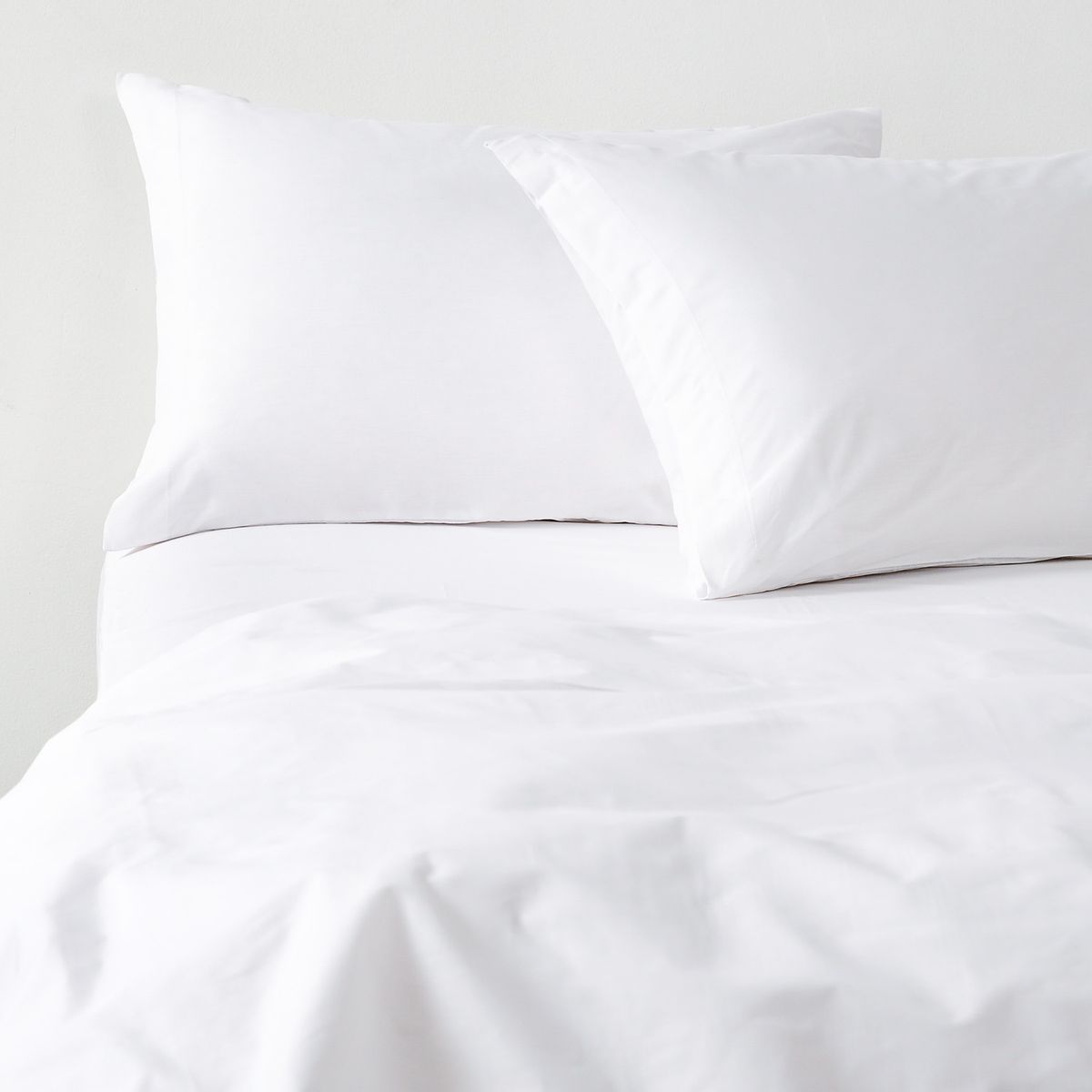 CANNON - Juego de Sábanas 300 Hilos Liso Blanco Cannon