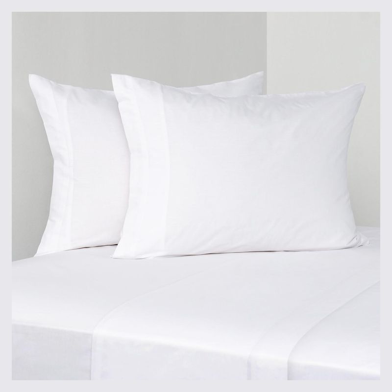 CANNON - Juego de Sábanas 800 Hilos Sateen Blanco Cannon
