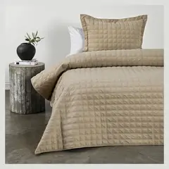 ELEMENTS & CO - Quilt Squares Beige Cannon-Elements And Co