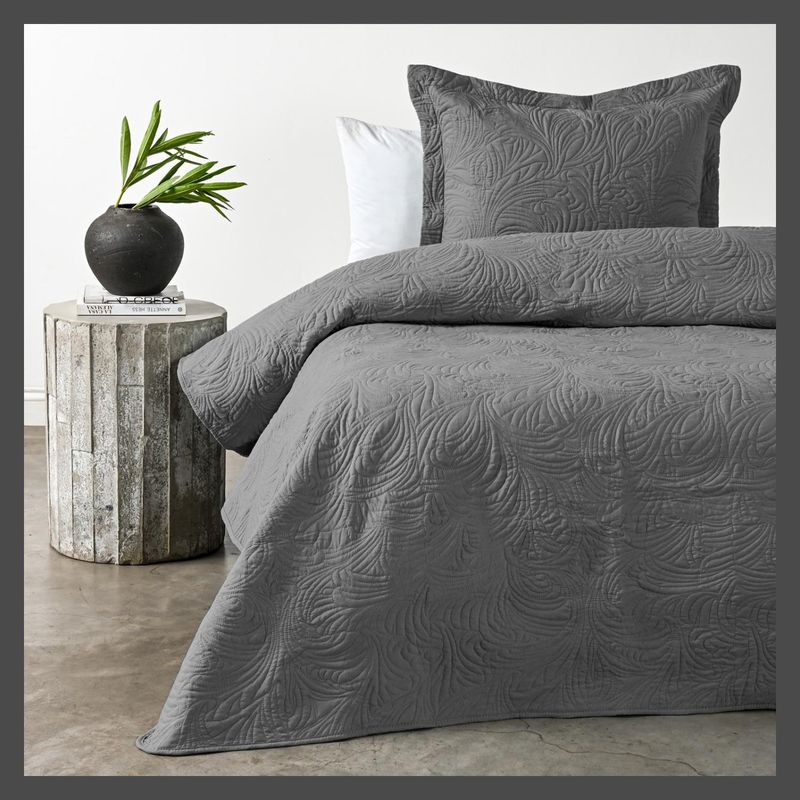 ELEMENTS & CO - Quilt Gray Cannon-Elements And Co