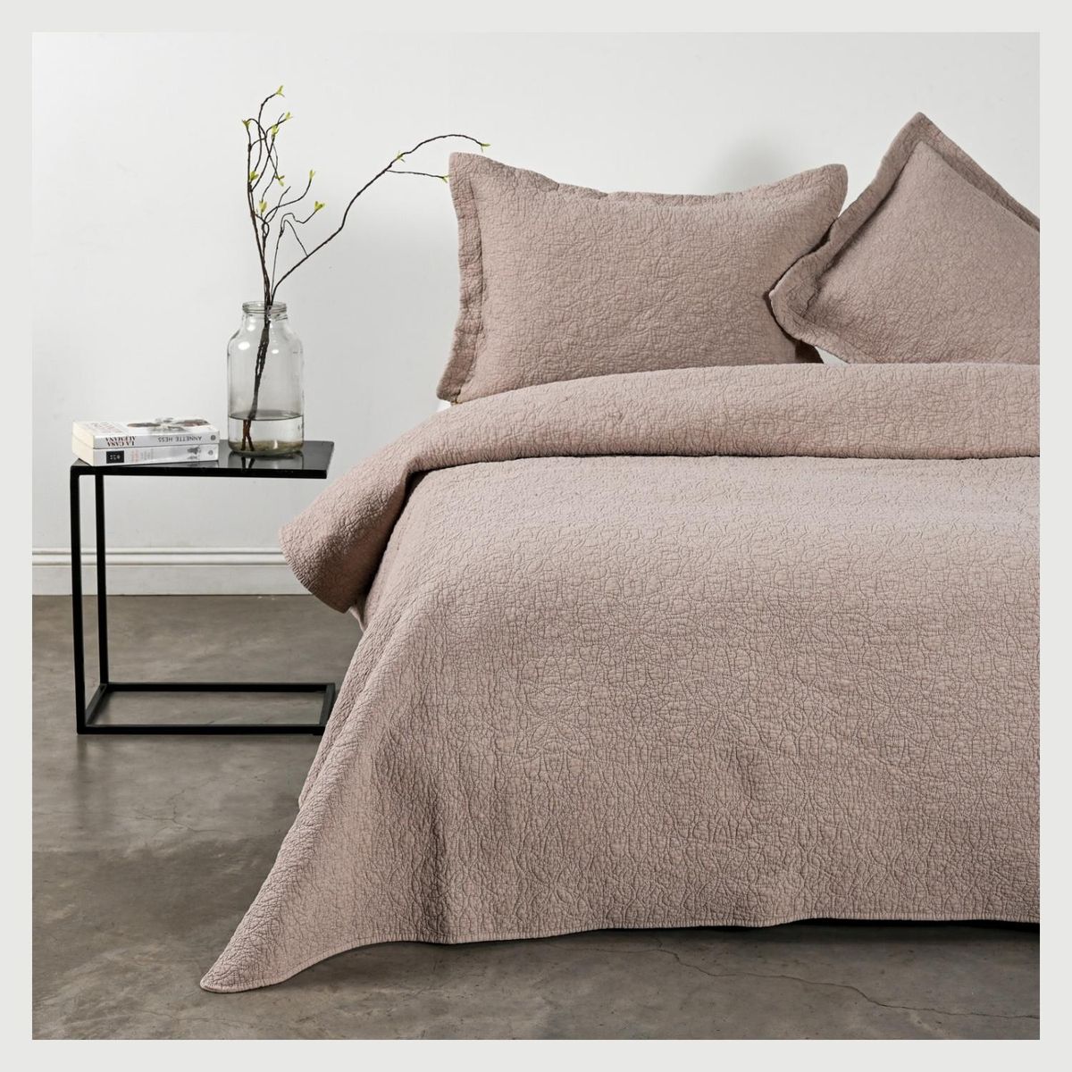 ROYAL SUPREME - Cubrecama Stonewash Palo Rosa Cannon-Royal Supreme