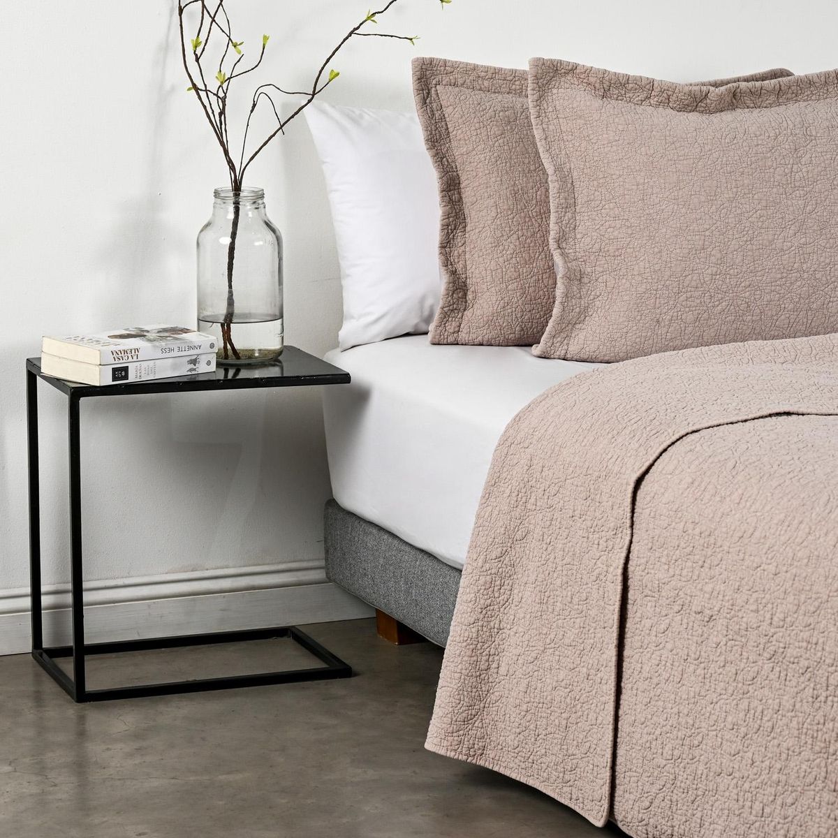 ROYAL SUPREME - Cubrecama Stonewash Palo Rosa Cannon-Royal Supreme