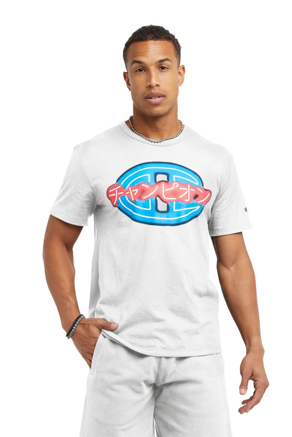 CHAMPION - Polera Manga Corta Casual Hombre Champion