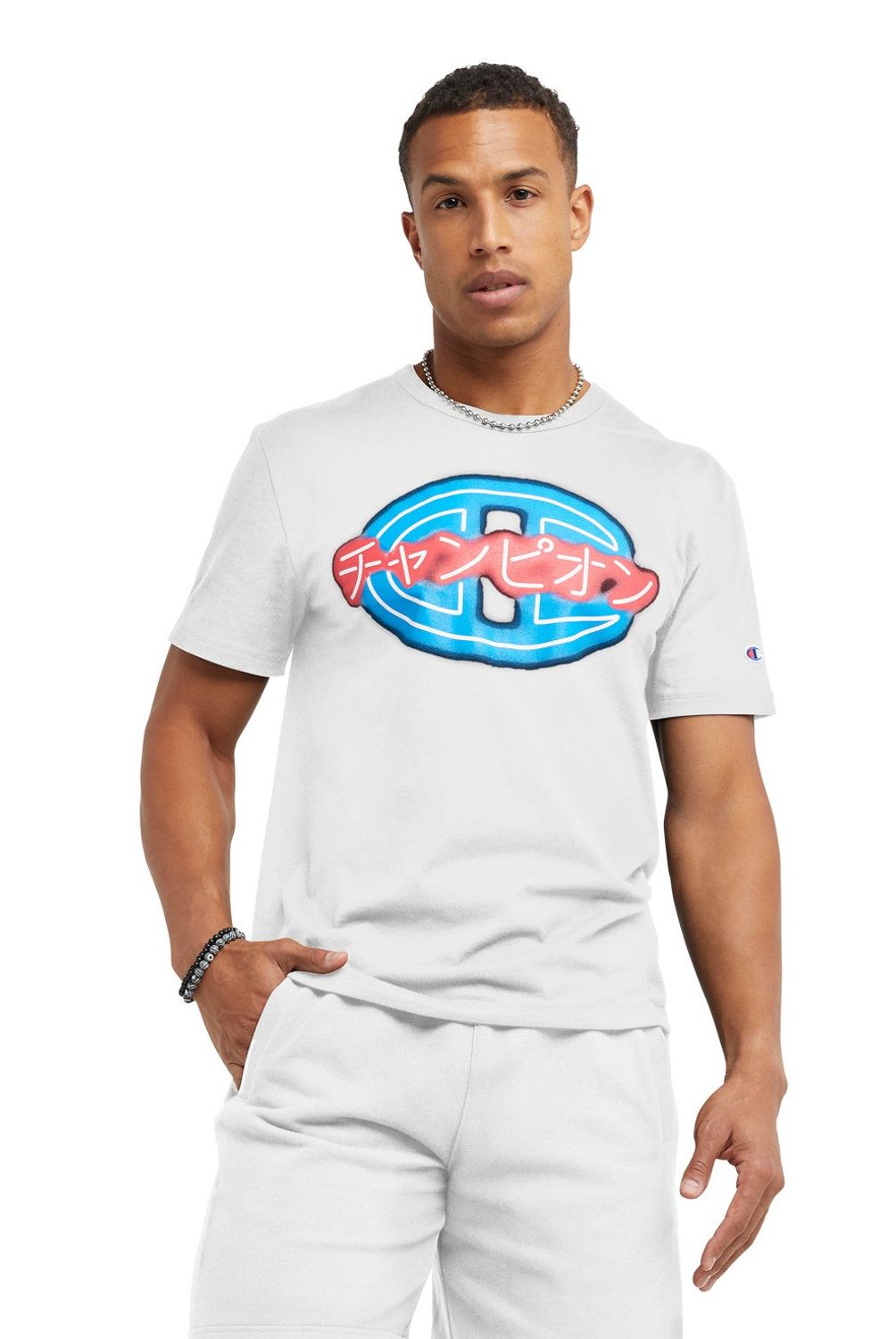CHAMPION - Polera Manga Corta Casual Hombre Champion