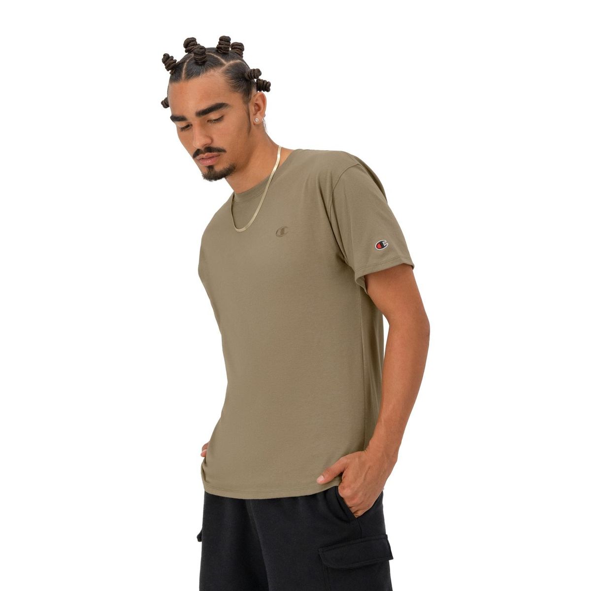 CHAMPION - Polera Manga Corta Casual Hombre Champion