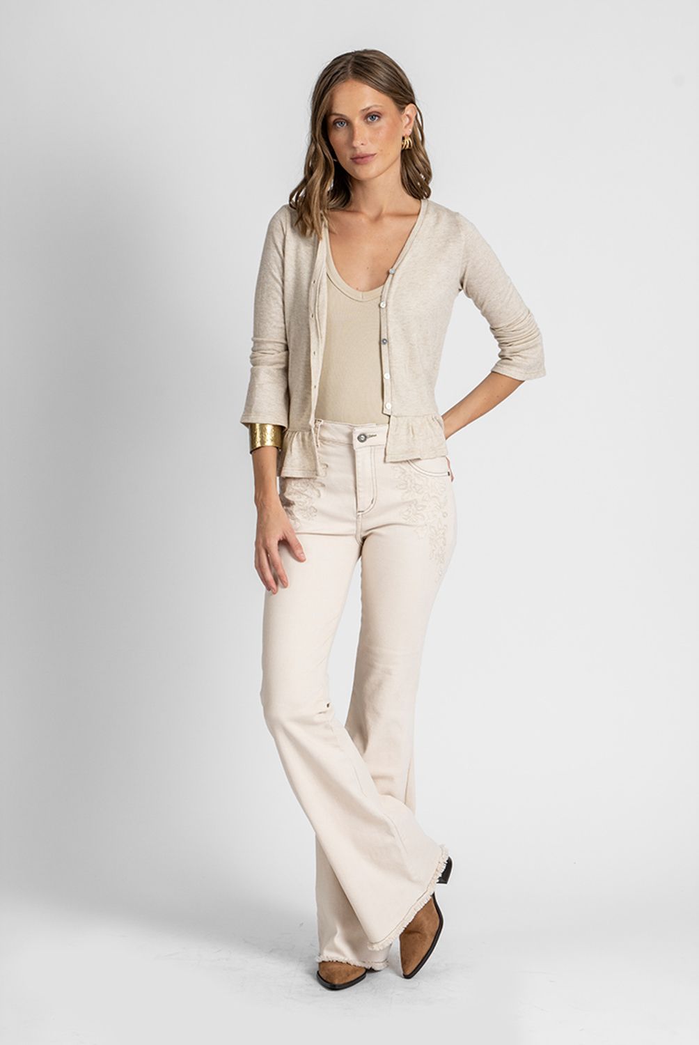 LOLITA POCKET - Polera Ximena Beige Lolita Pocket