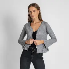 LOLITA POCKET - Polera Ximena Gris