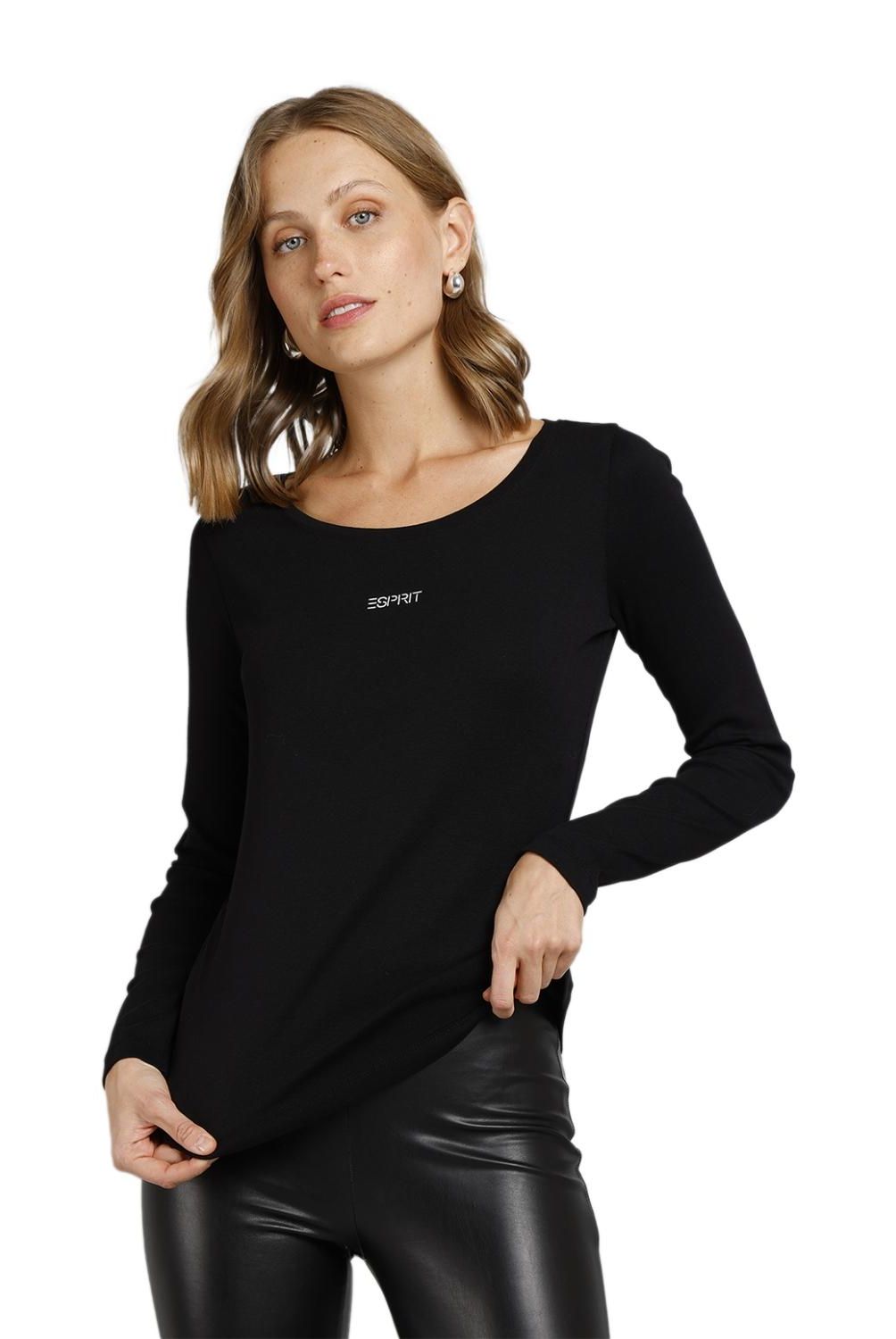 ESPRIT - Polera Manga Larga Algodón Mujer Esprit