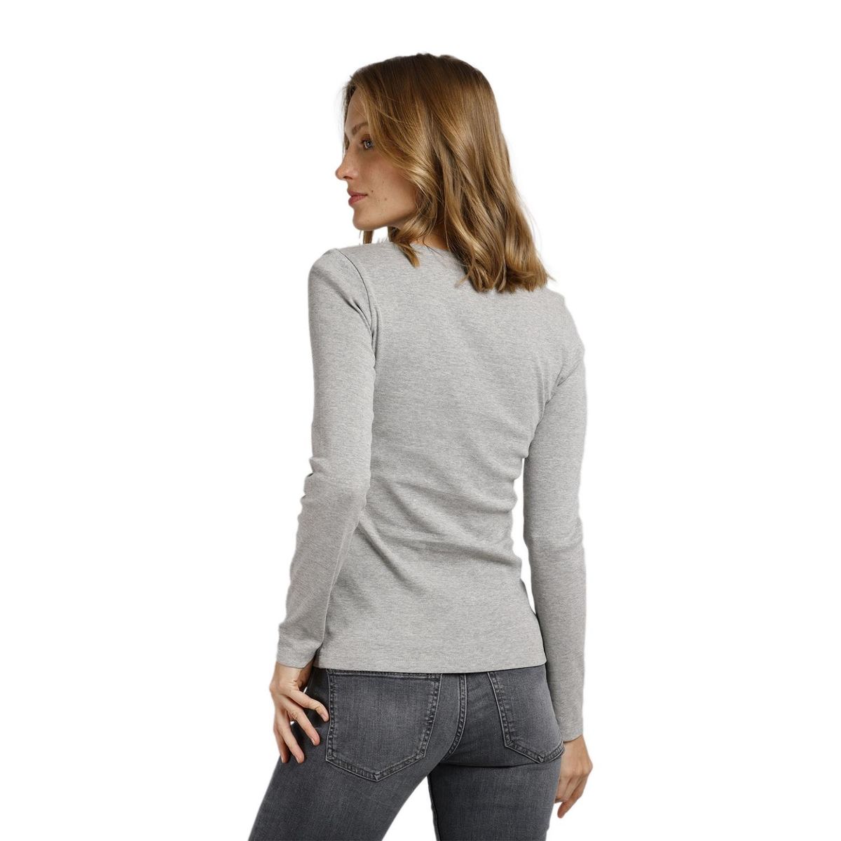 ESPRIT - Polera Manga Larga Algodón Mujer Esprit