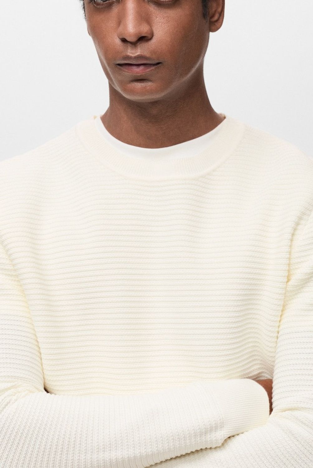 MANGO MAN - Sweater 100% Algodón Trenzado Hombre Mango Man
