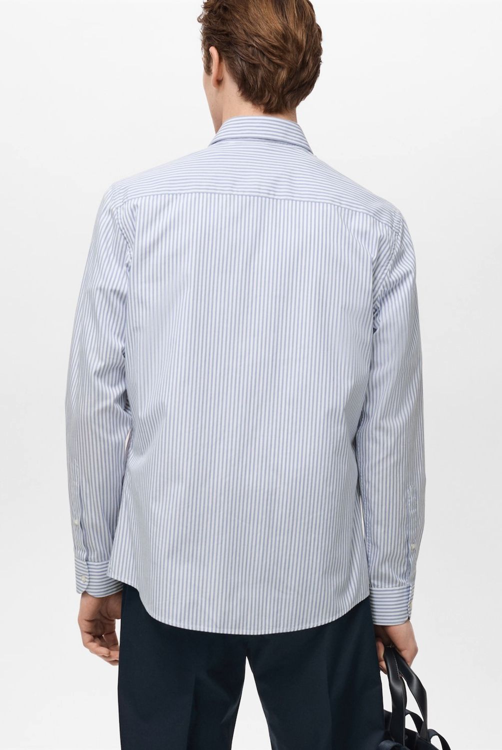 MANGO MAN - Camisa Donosti 100% Algodón Rayas Hombre Mango Man
