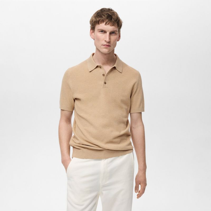 MANGO MAN - Polera Andrew Punto Slim Fit Hombre Mango Man