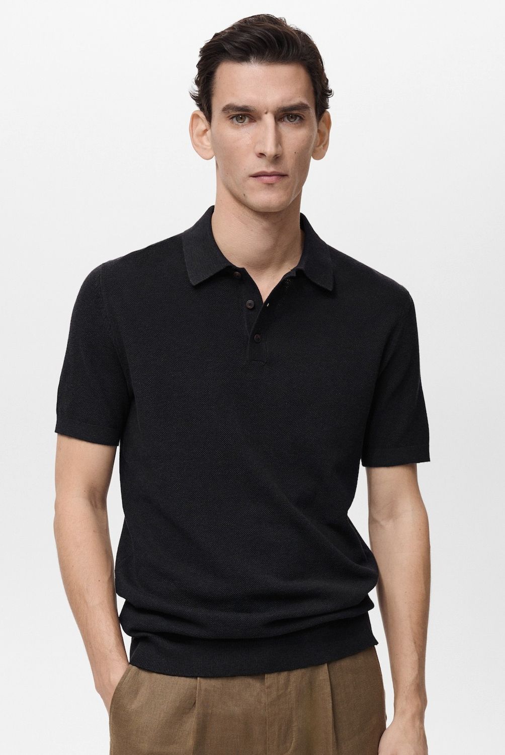 MANGO MAN - Polera Andrew Punto Slim Fit Hombre Mango Man