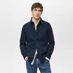 MANGO MAN - Sobrecamisa Jay Tencel Regular Fit Hombre