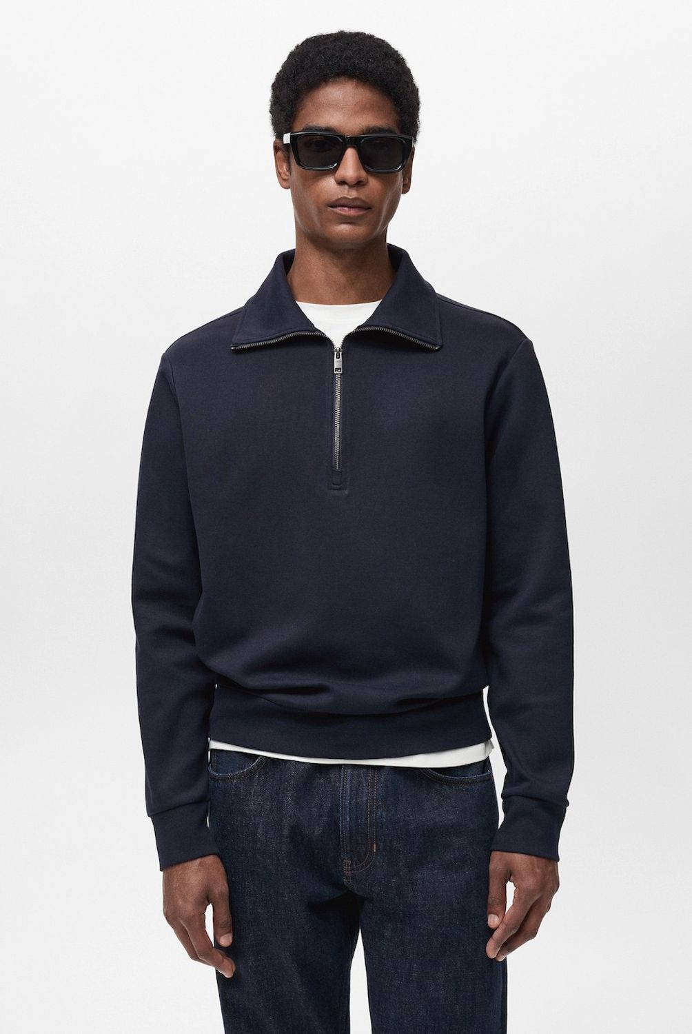 MANGO MAN - Polerón Algodón Regular Fit Cremallera Hombre Mango Man