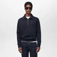 MANGO MAN - Polerón Algodón Regular Fit Cremallera Hombre