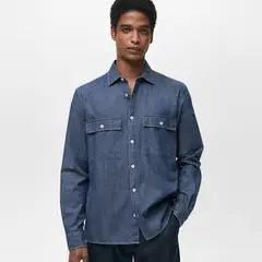 MANGO MAN - Camisa Neguri Jeans 100% Algodón Hombre
